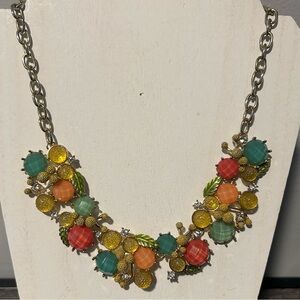 Dillards colorful beaded statement necklace
